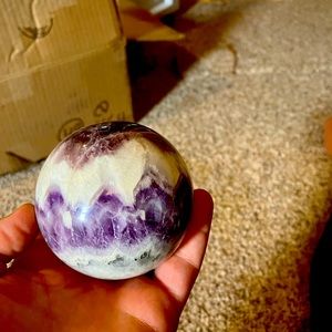 Amethyst crystal sphere